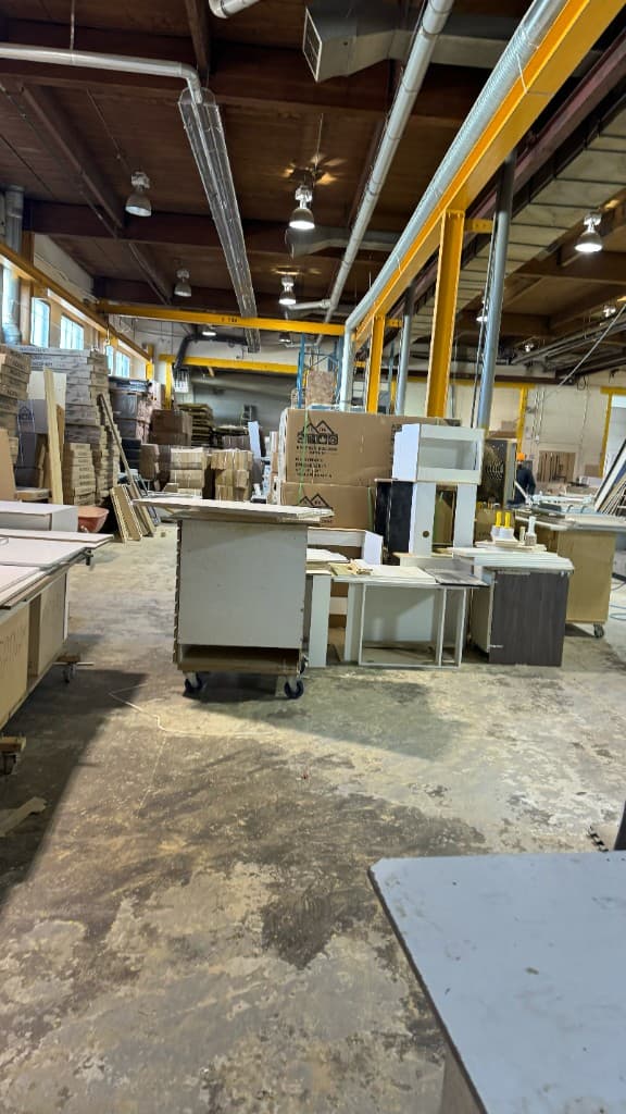 Workshop and construction materials ready for pickup